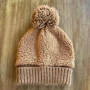 Women’s Sherpa Teddy Pom Pom Beanie